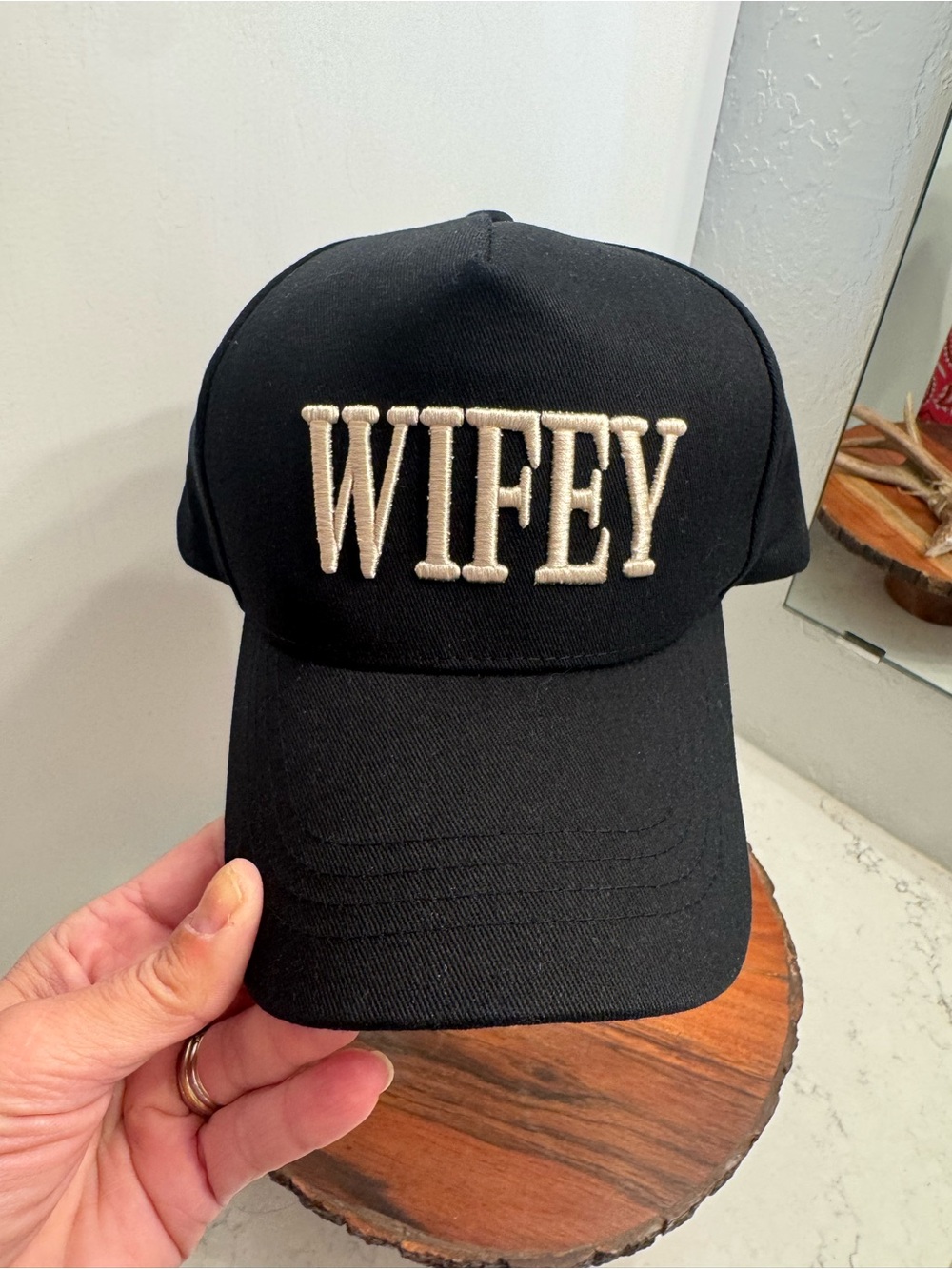 Black "WIFEY" Embroidered Baseball Cap